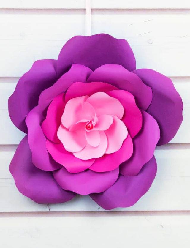Giant Paper Rose With Free Template