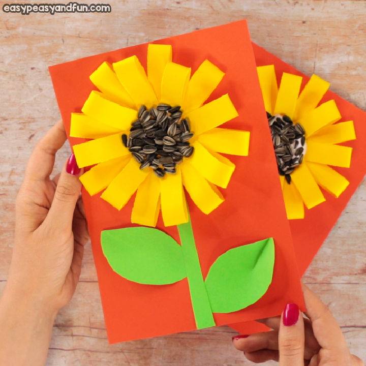 Gorgeous Paper Loops Sunflower Craft With Seeds