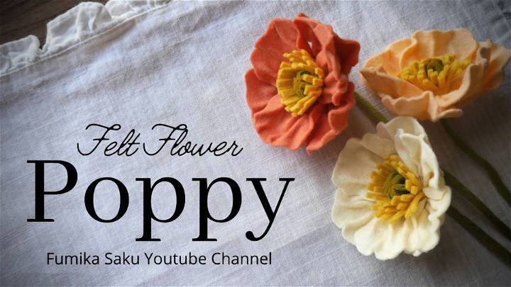 How to Make Felt Poppy Flower