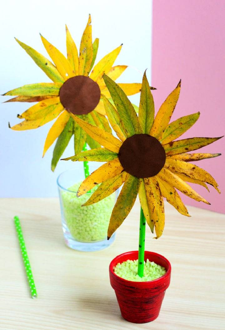 Leaf Sunflower Craft for Kids