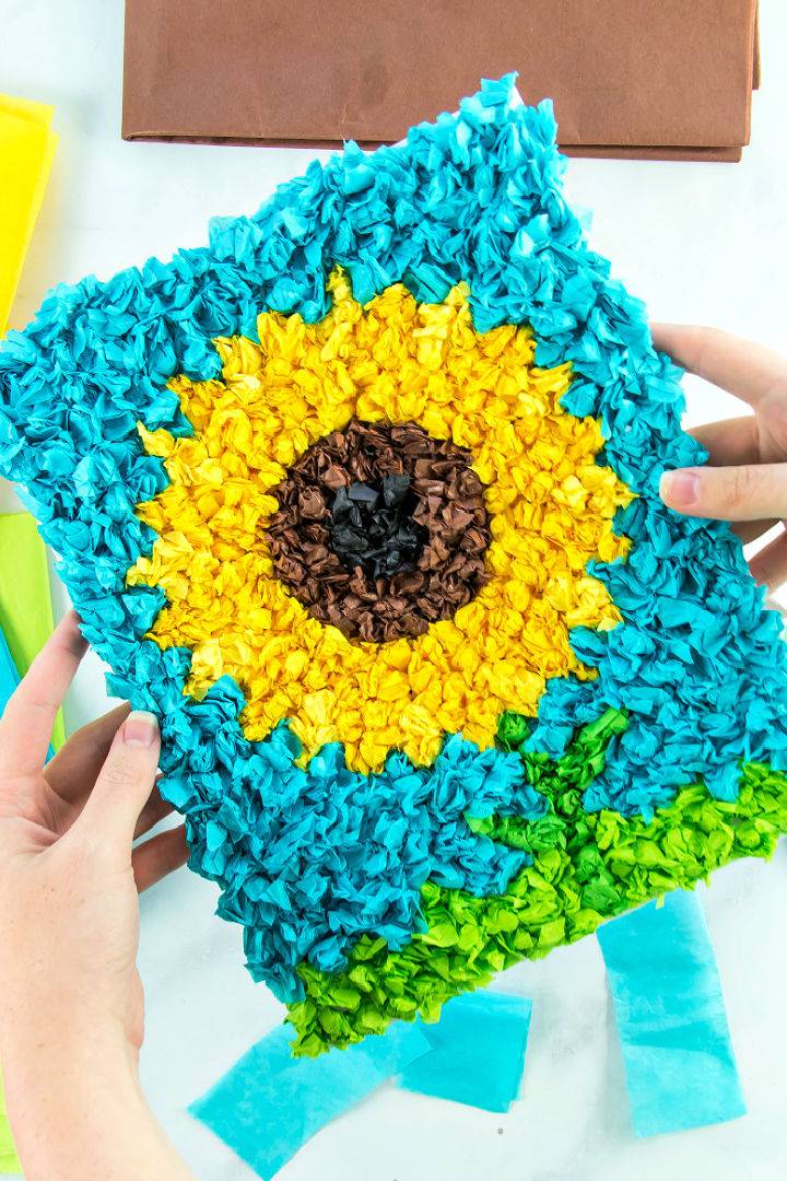 Making a Tissue Paper Sunflower
