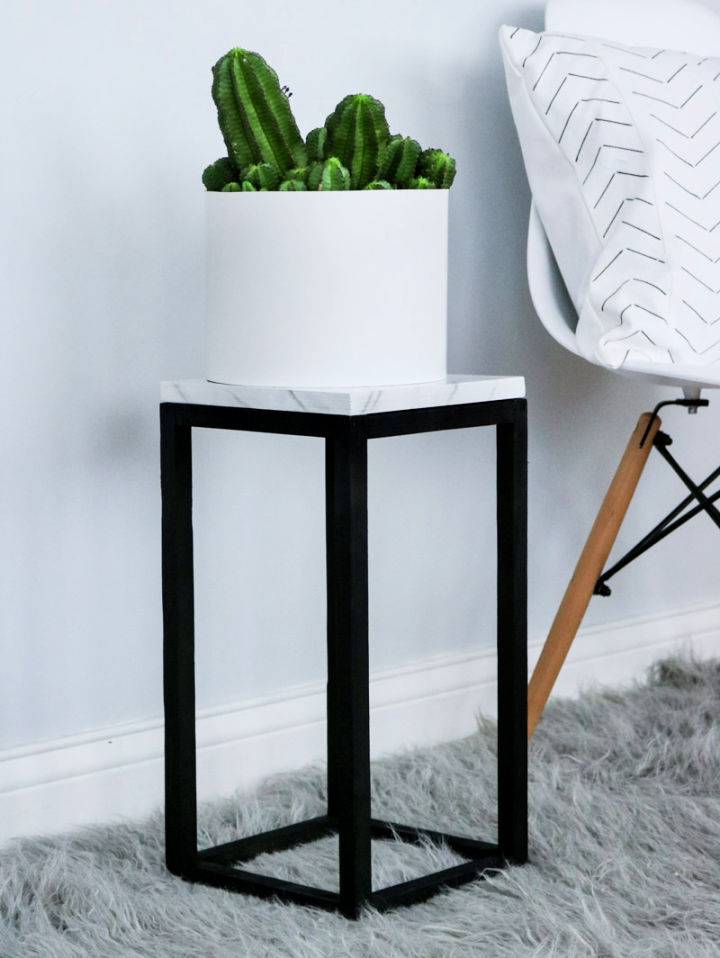 Modern DIY Marble Plant Stand