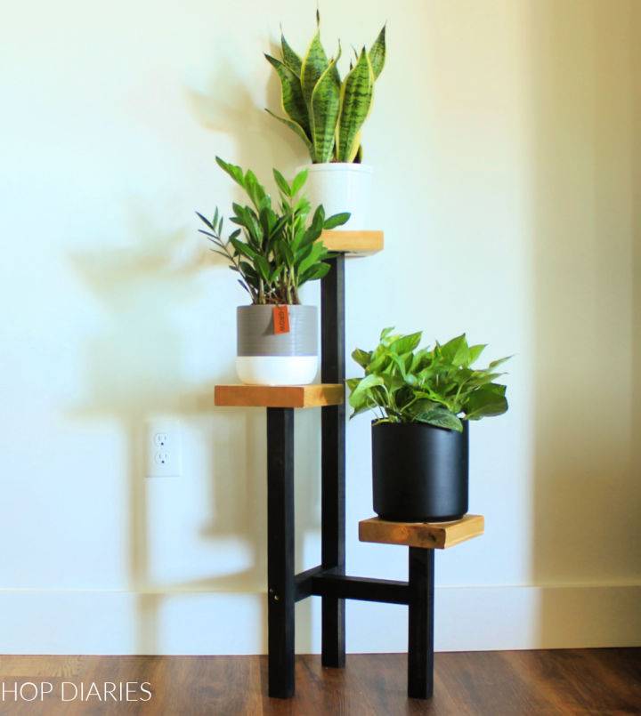 DIY Tiered Plant Stand From Scrap Wood
