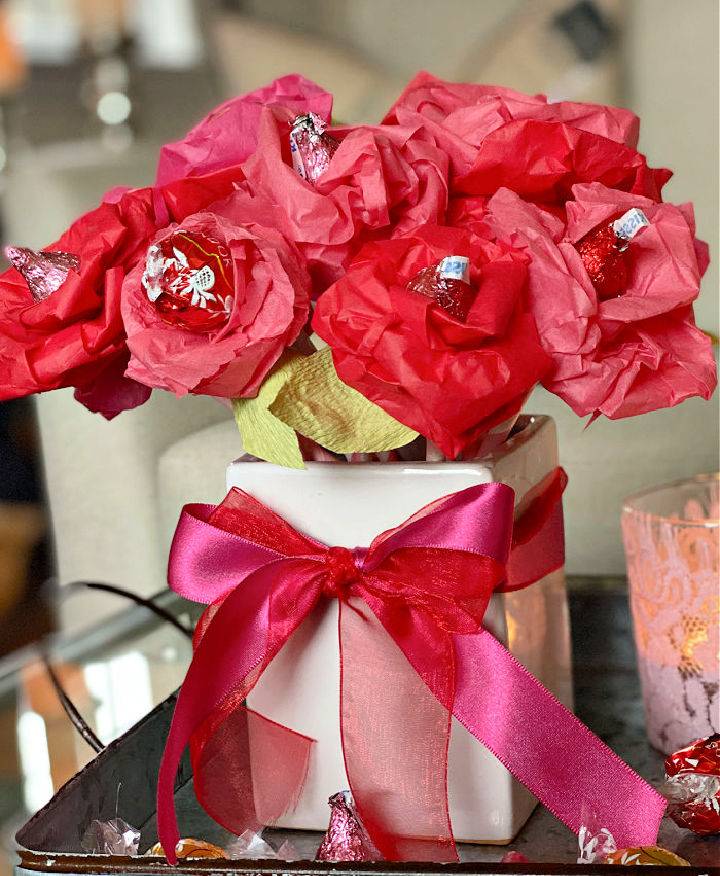 Tissue Paper Candy Rose for Valentine's Day