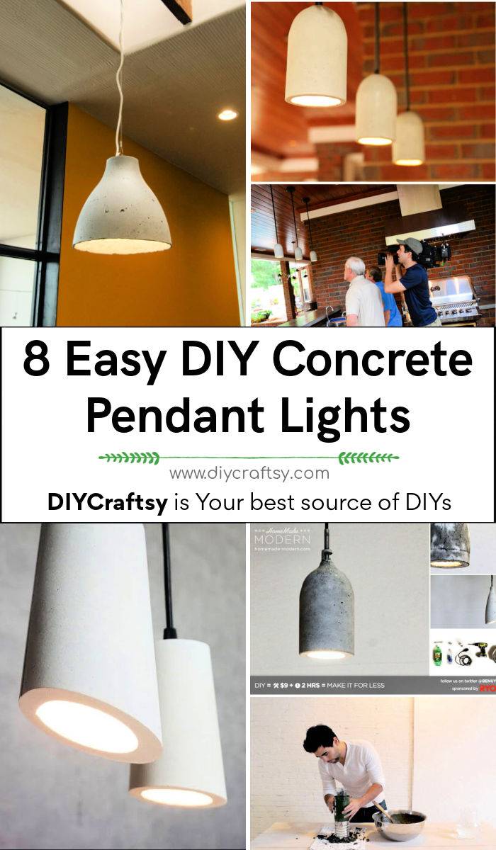 diy concrete pendant lights to make at cheap budget