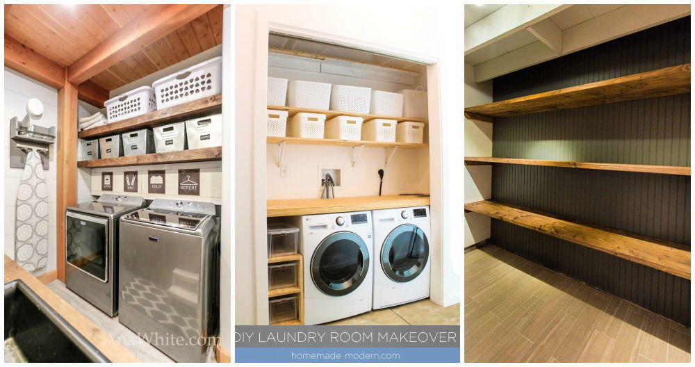 DIY Laundry Room Shelving & Storage Ideas - Fantabulosity