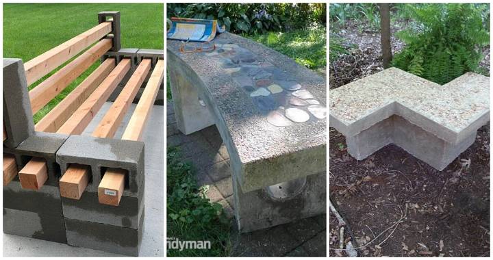 simple diy concrete bench ideas to make