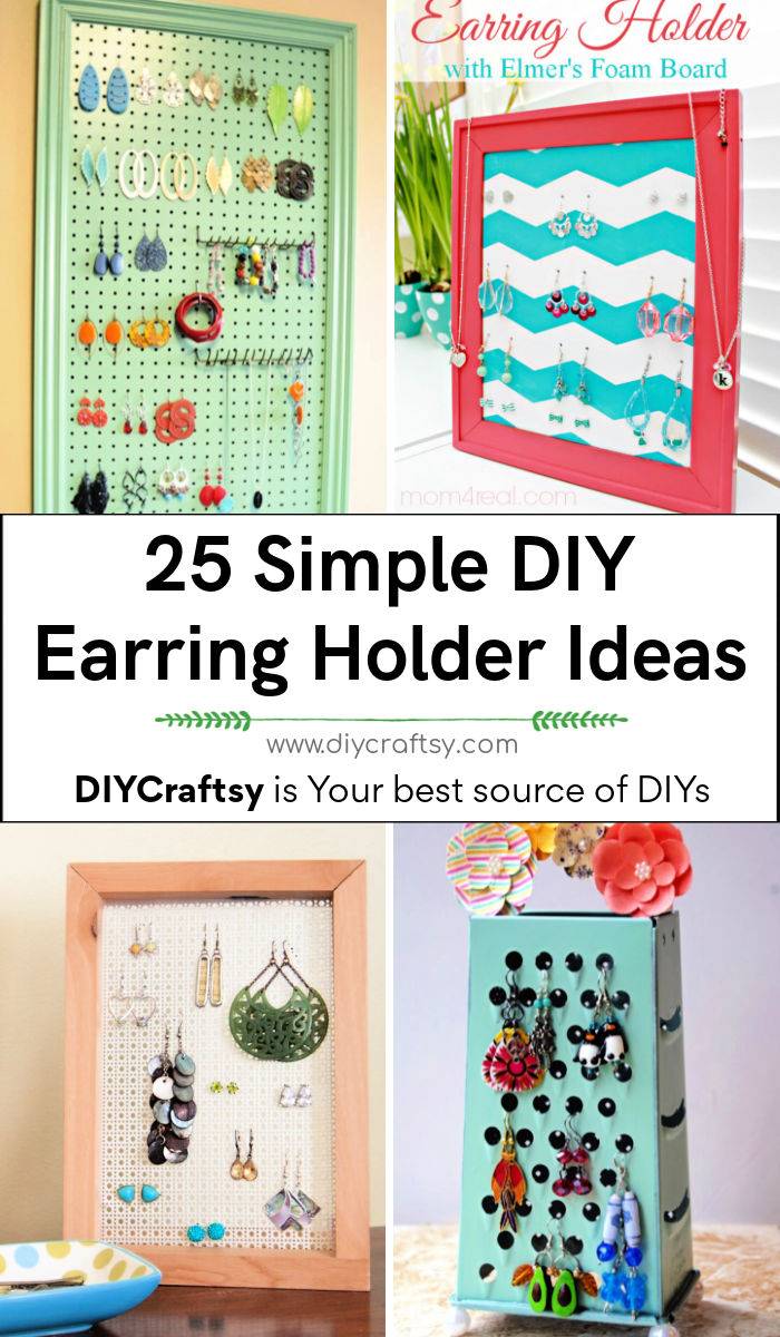 simple diy earring holder ideas to store your earrings