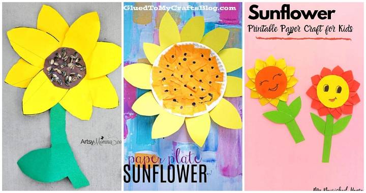 sunflower crafts for kids and adults