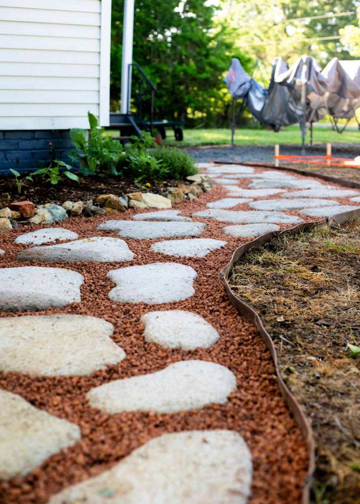Affordable DIY Concrete Pavers Walkway