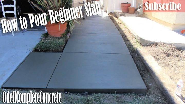 Beginners Concrete Slab Walkway