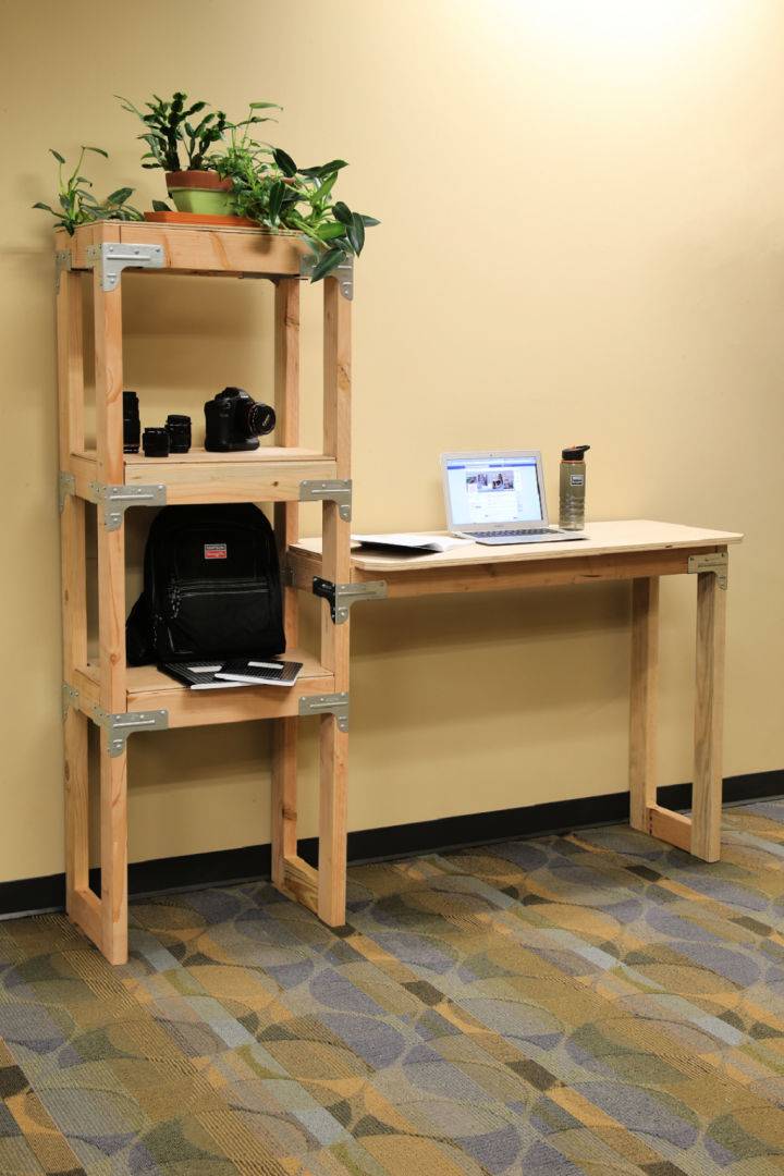 Build a Standing Desk With Shelving Unit