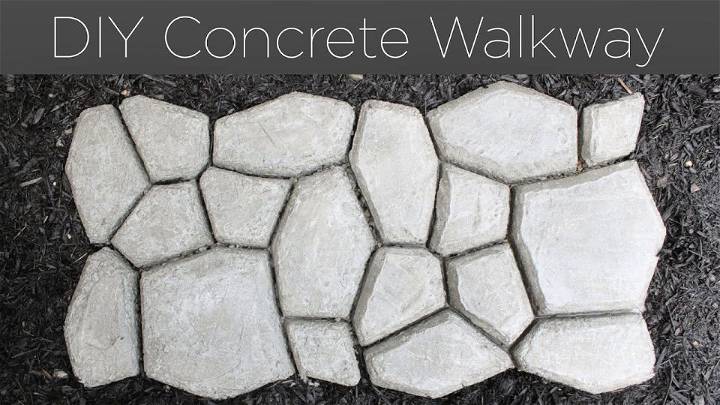 Easy DIY Concrete Walkway