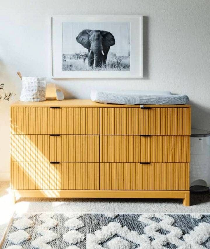 Make Your Own Yellow Fluted Dresser