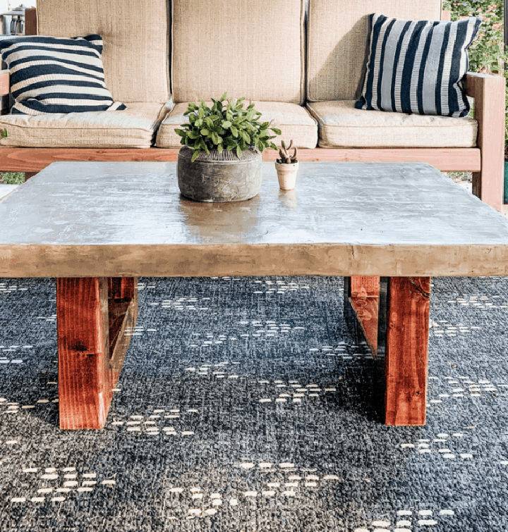 Building an Outdoor Concrete Coffee Table