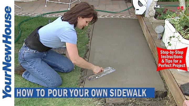 Making a Concrete Sidewalk