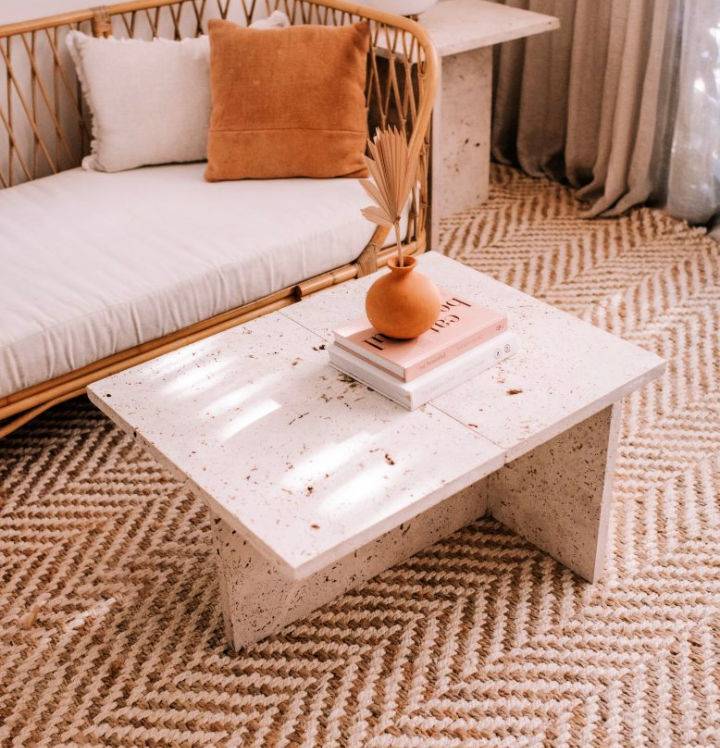 How to Make a Travertine Coffee Table