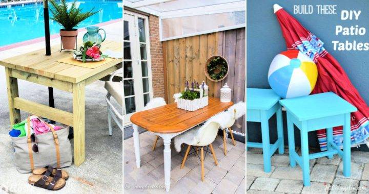 15 DIY Outdoor Table Plans To Get Your Patio Ready