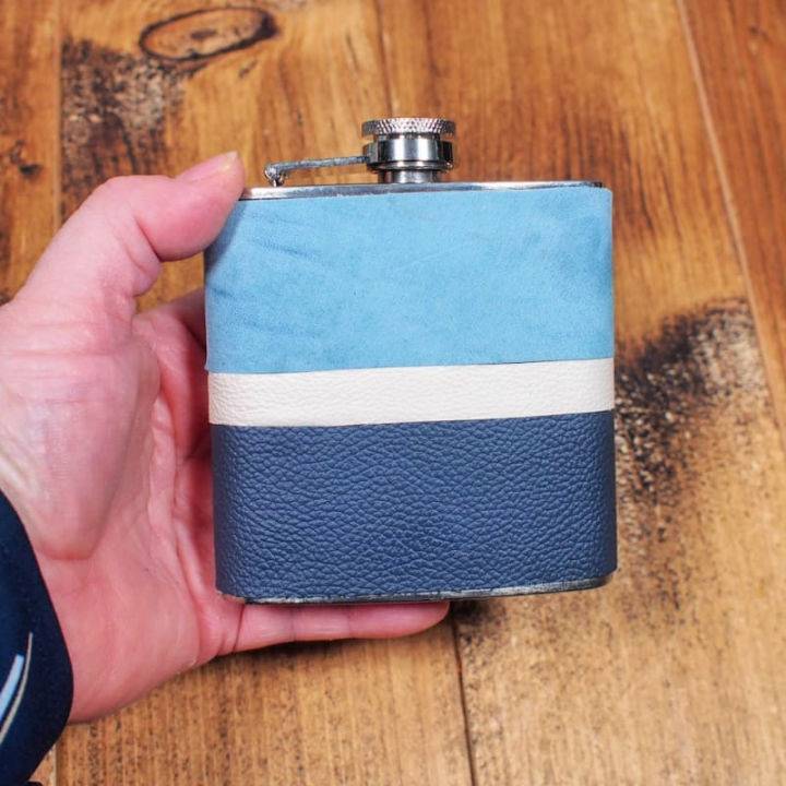 DIY Leather Wrapped Hip Flask