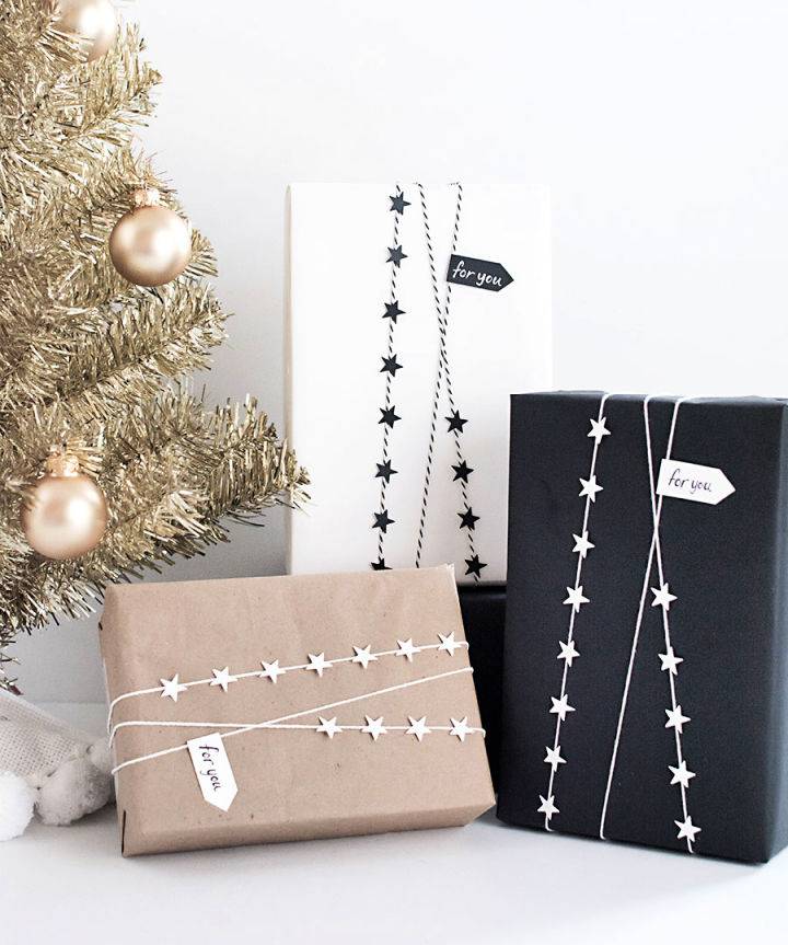 ow to Make a Star Garland Gift Wrap