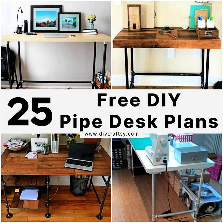 DIY pipe desk plans