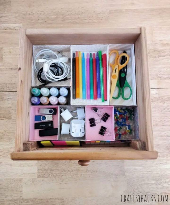 DIY Drawer Dividers Out of Cardboard