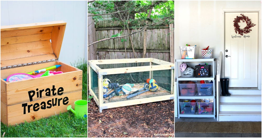 easy diy outdoor toy storage ideas