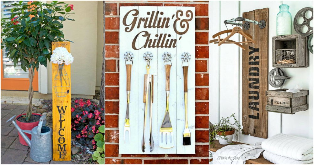 100 Handmade DIY Wood Signs To Make Your Own