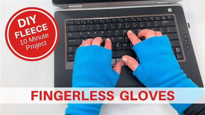 10 Minute Fleece Fingerless Gloves Sewing Project