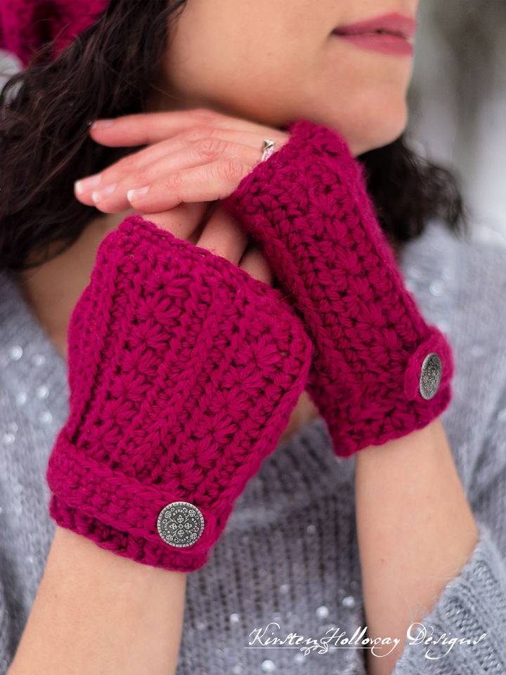 Adorable Crochet Heartstrings Fingerless Gloves Pattern