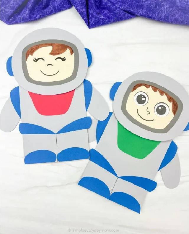 Printable Astronaut Paper Bag Puppet