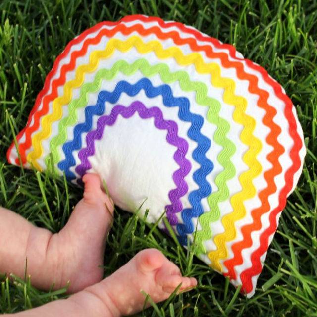 Beautiful DIY Rainbow Soft Rattle