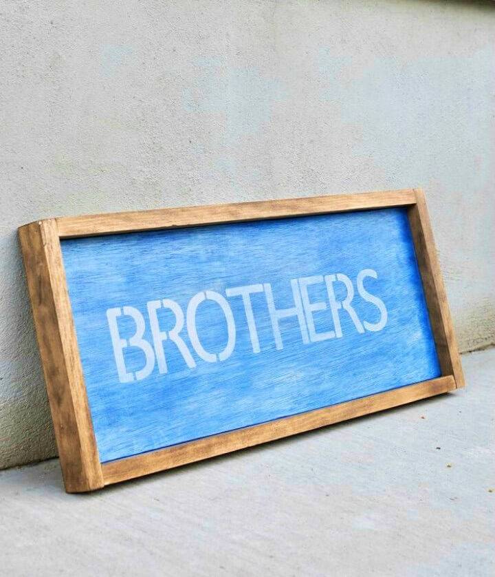 Building a Wooden Brothers Sign