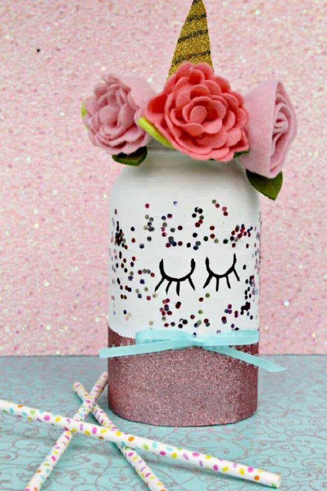 Cute Mason Jar Unicorn Craft for Kids