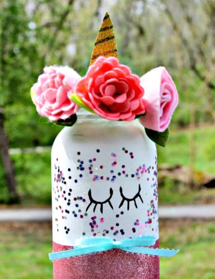 Cute Mason Jar Unicorn Craft