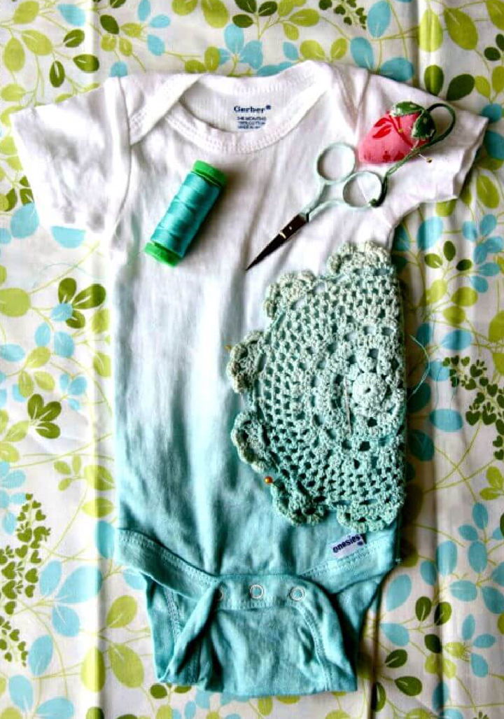 DIY Applique Doilies On A Onesie