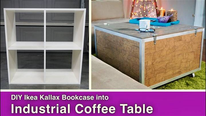 DIY Coffee Table with Storage IKEA Hack