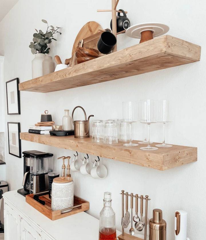 DIY Floating Shelves Step by Step Instructions