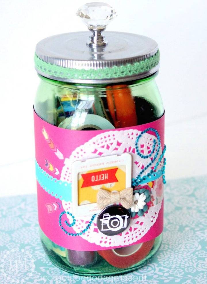 DIY Gift in a Mason Jar for Scrapbookers