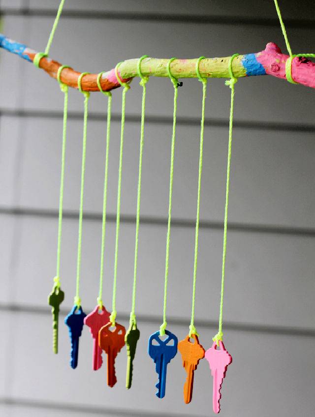 DIY Key Wind Chime Recycled Crafts for Kids