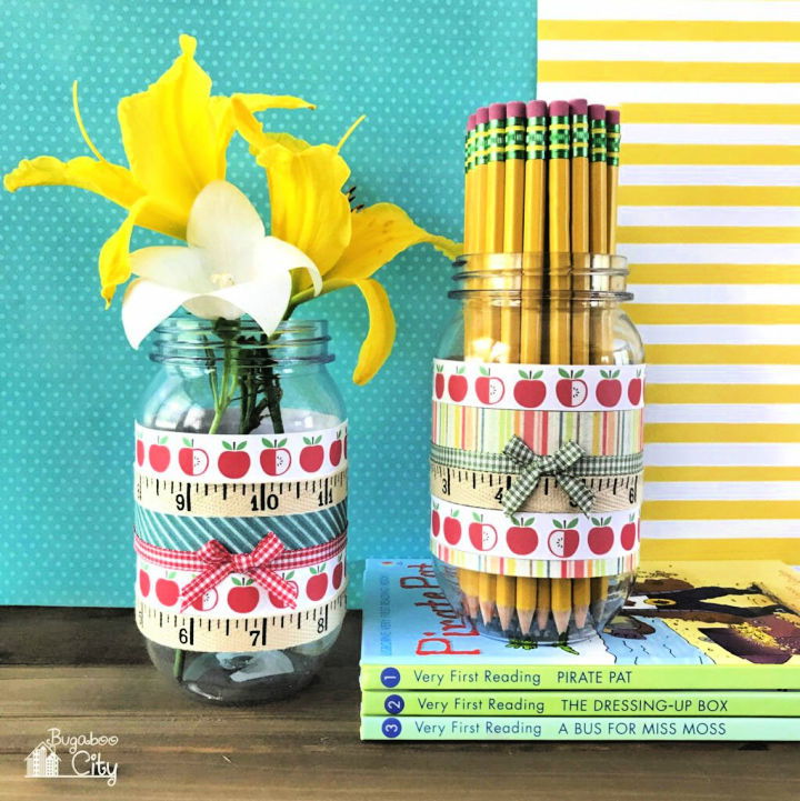 DIY Mason Jar Pencil Holder