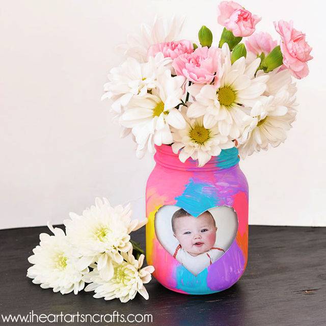 DIY Picture Frame Vase Gift for Kids