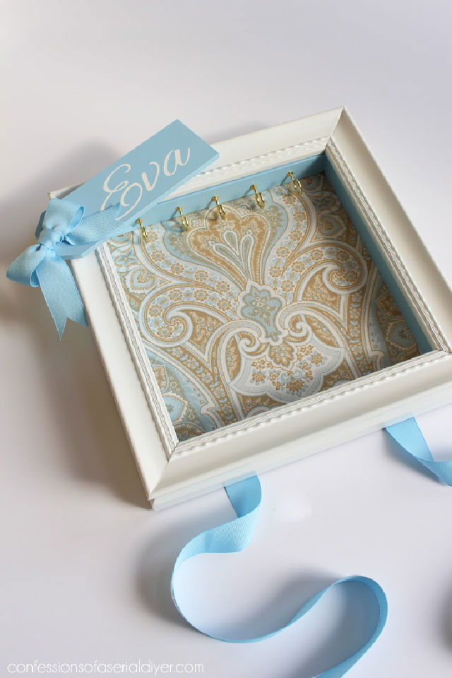 DIY Shadow Box Bow Holder