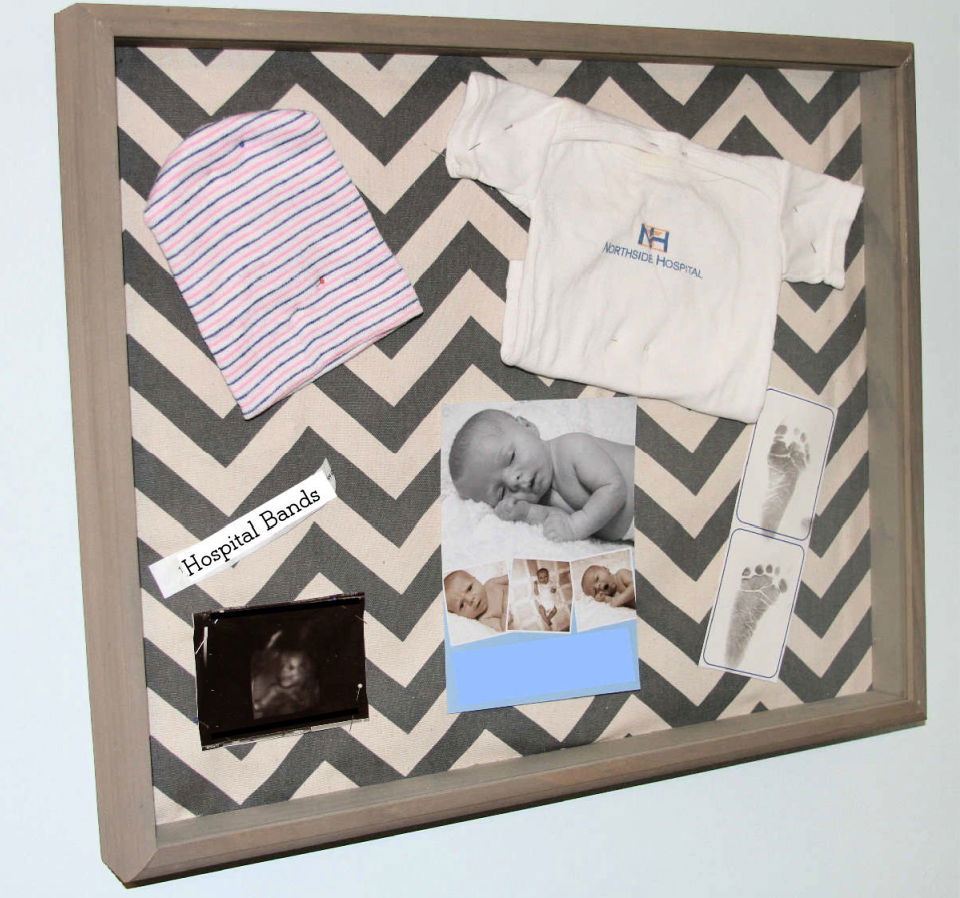 DIY Shadow Box for Baby Keepsakes