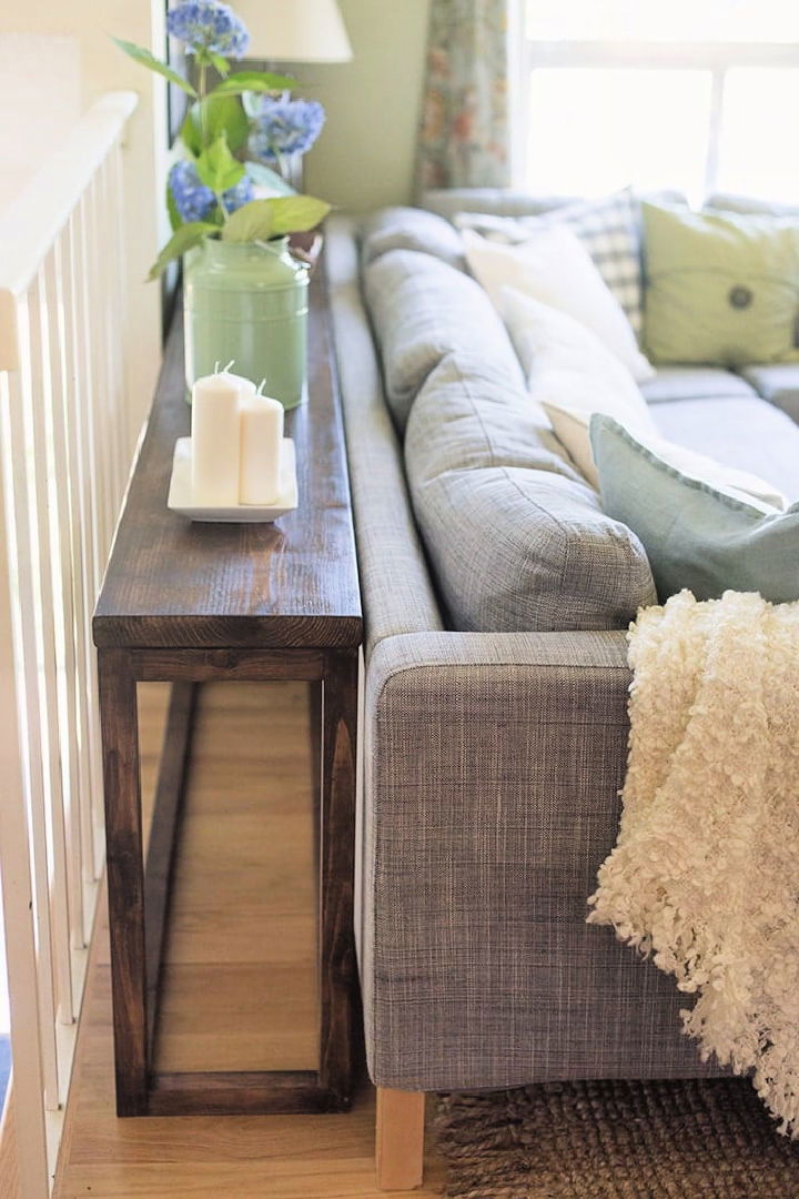 DIY Wooden Sofa Table Under $30