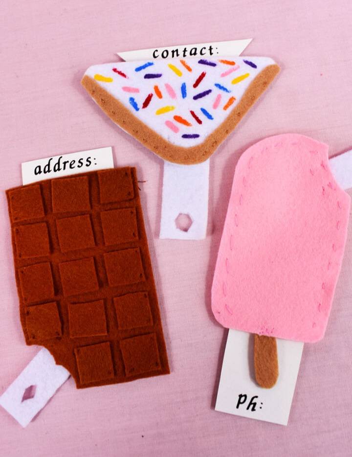 DIY Sweets Inspired Luggage Tags