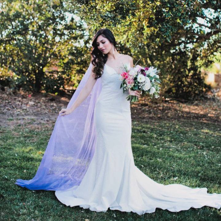DIY Ultra Violet Wedding Veil