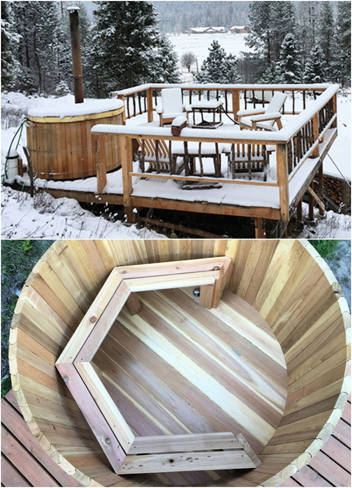 DIY Wood Fired Cedar Hot Tub