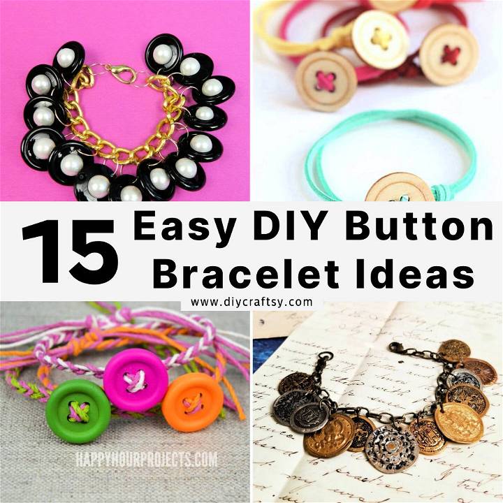 DIY button bracelets
