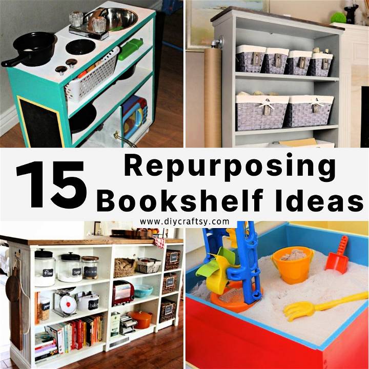 DIY repurposing bookshelf ideas